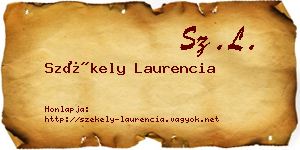 Székely Laurencia névjegykártya