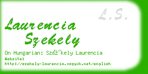laurencia szekely business card
